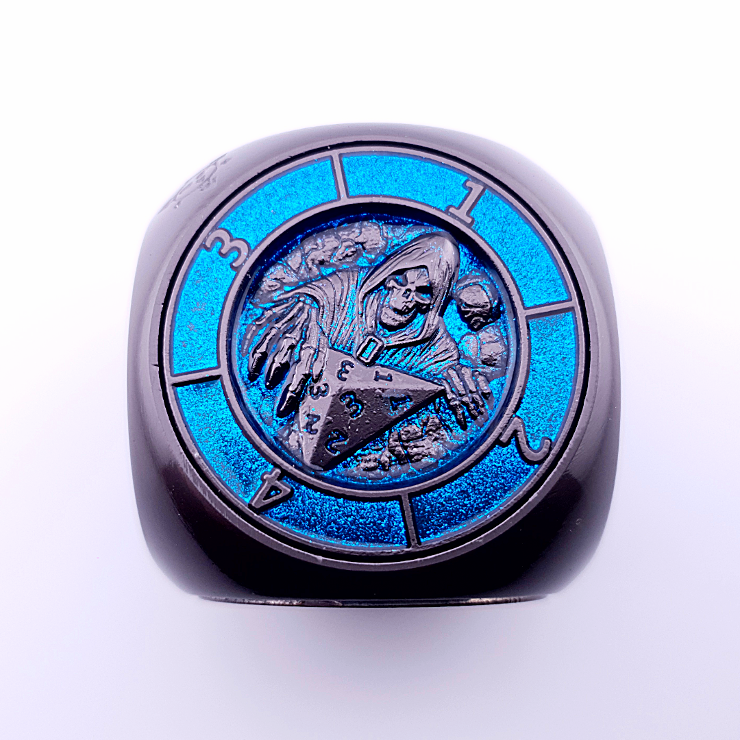 Talisman of Omens | Dice Spinner | Black Blue