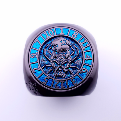 Talisman of Omens | Dice Spinner | Black Blue