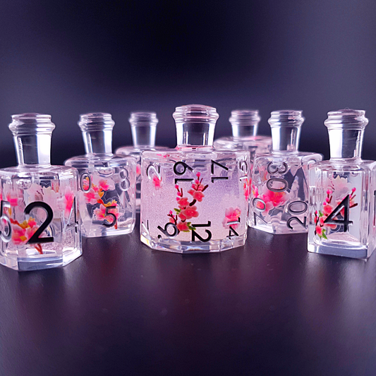 Elixir of Dreams | Potion Bottle | Liquid Core Dice | Resin | 7 Piece Set