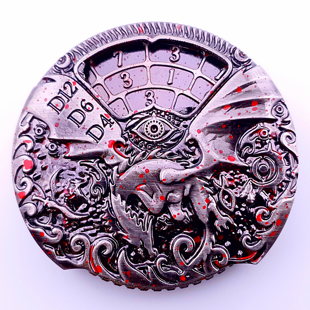 Drake's Gambit | Dice Spinner | Blood Spatter Silver