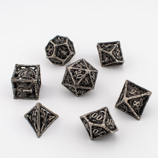 Ancient Wyrm | Hollow Metal D&D Dice Set | 7 Piece
