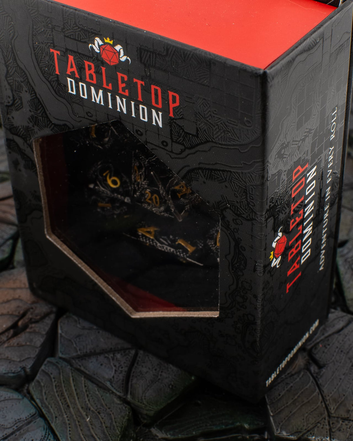 Gilded Dragon | Hollow Metal D&D Dice Set | 7 Piece