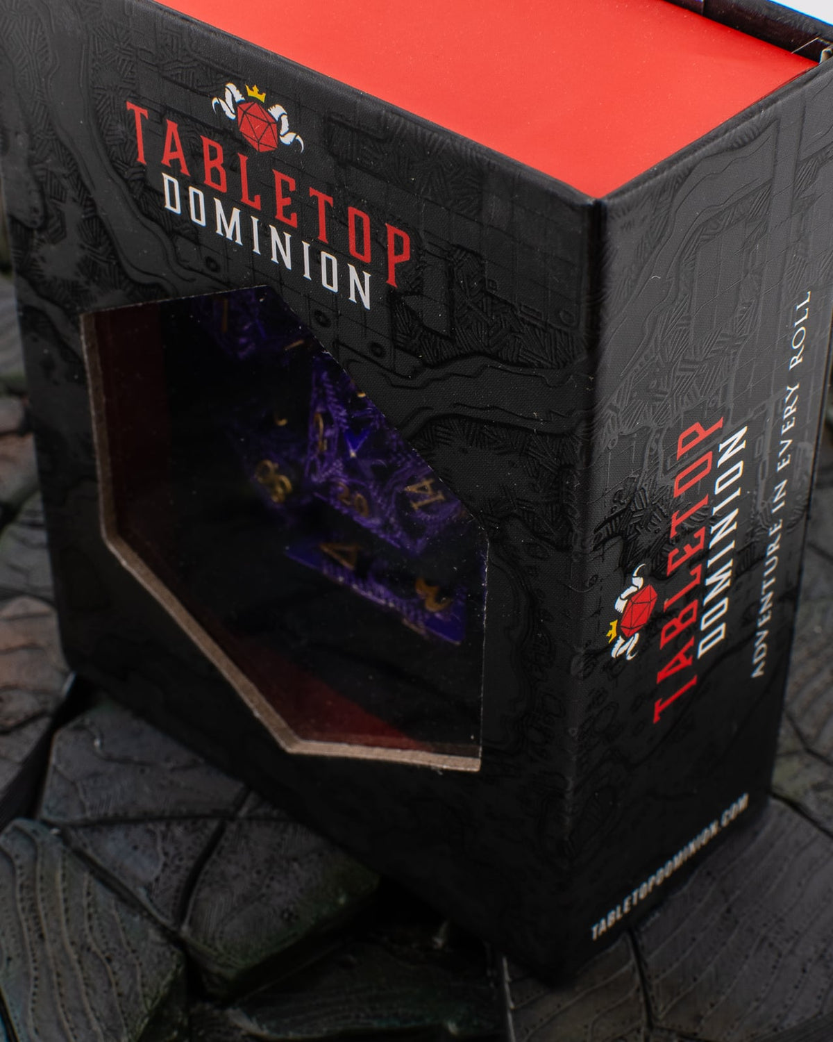 Amethyst Wyrm | Hollow Metal D&D Dice Set | 7 Piece