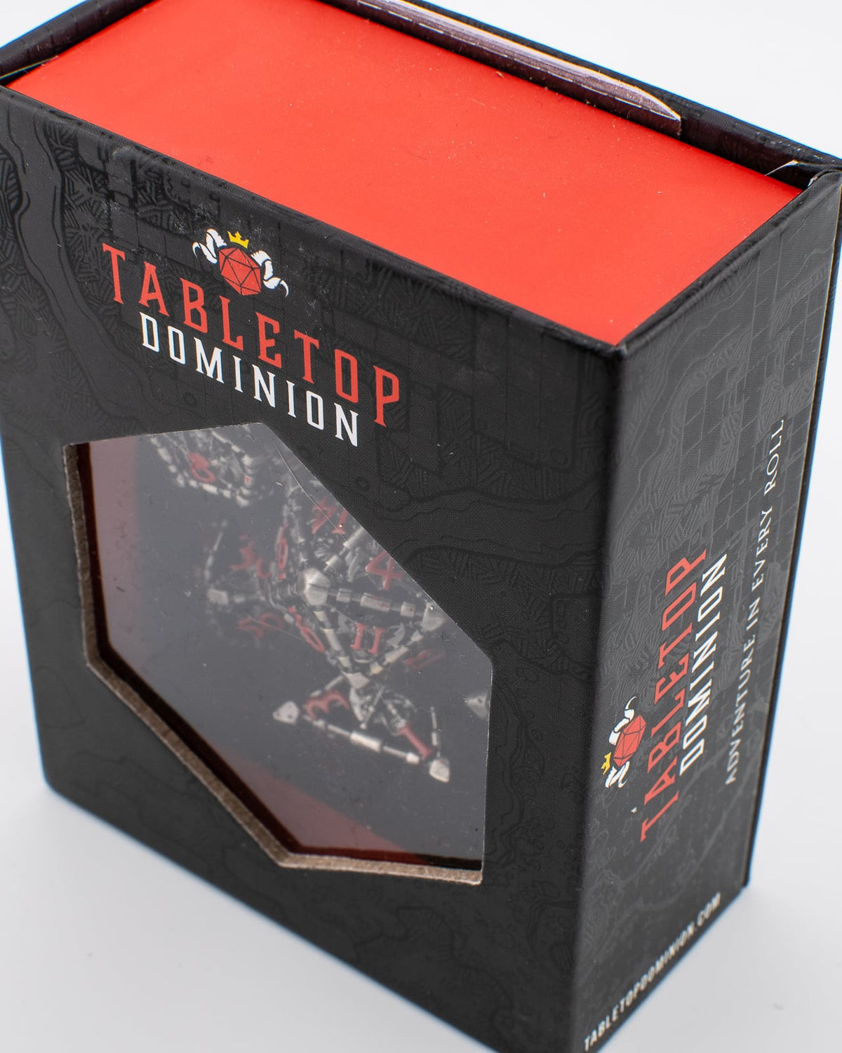 Battle Cage | Hollow Metal D&D Dice Set | 7 Piece