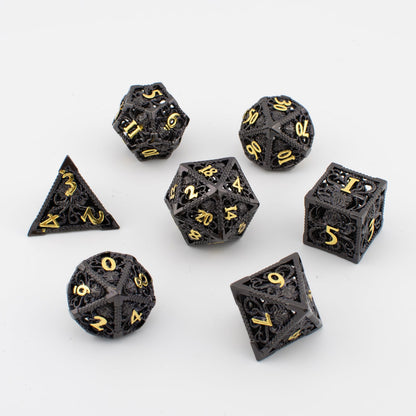 Abyssal Kraken | Hollow Metal D&D Dice Set | 7 Piece