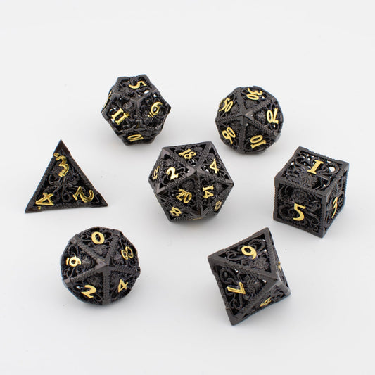 Abyssal Kraken | Hollow Metal D&D Dice Set | 7 Piece