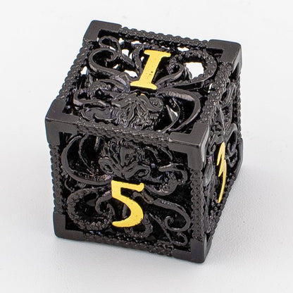 Abyssal Kraken | Hollow Metal D&D Dice Set | 7 Piece