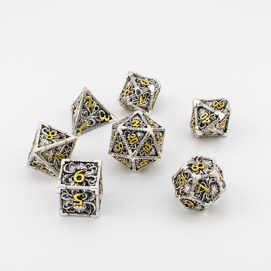 Kraken's Grasp | Hollow Metal D&D Dice Set | 7 Piece