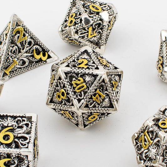 Kraken's Grasp | Hollow Metal D&D Dice Set | 7 Piece