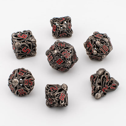 Abyssal Grasp | Hollow Metal D&D Dice Set | 7 Piece