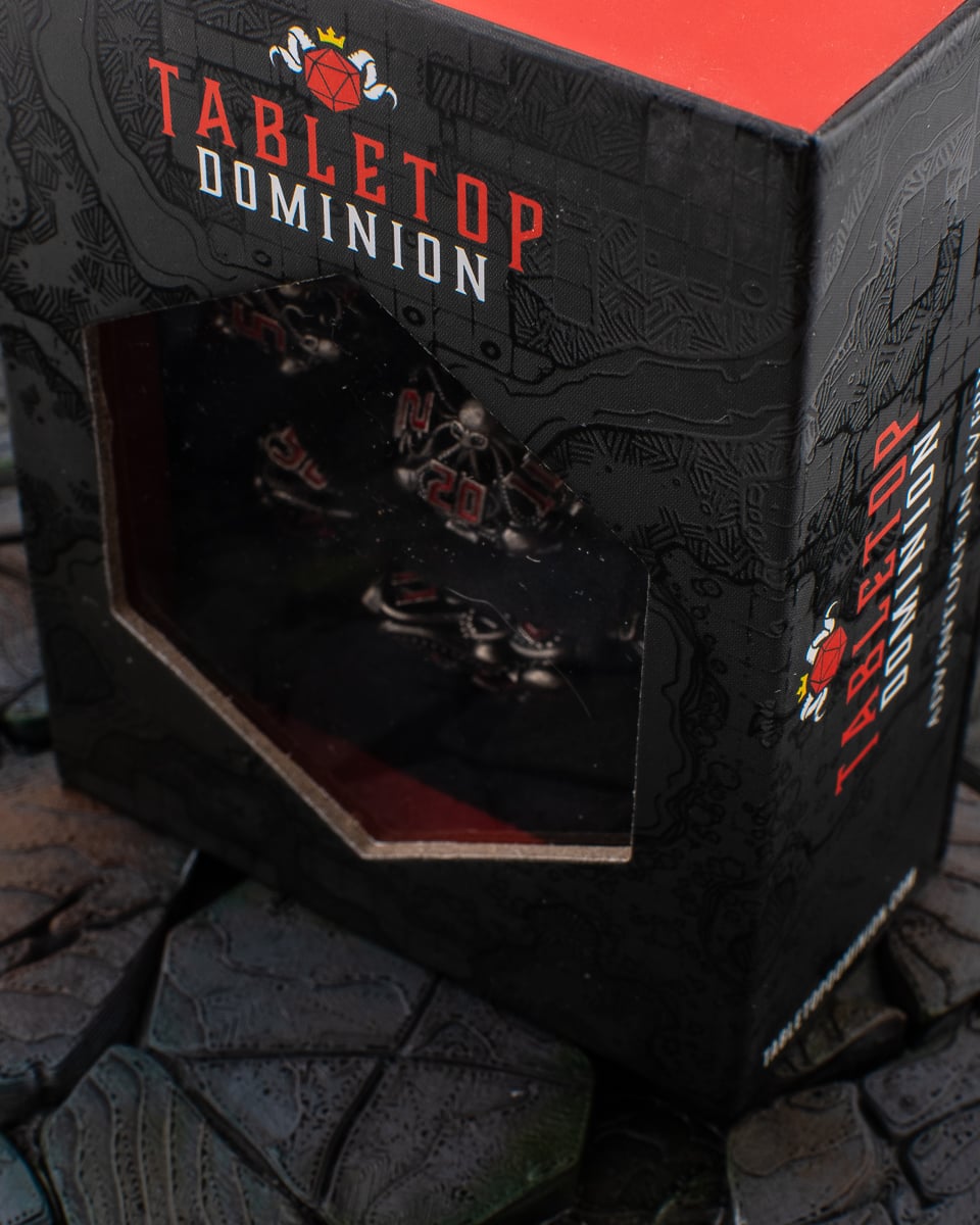 Abyssal Grasp | Hollow Metal D&D Dice Set | 7 Piece