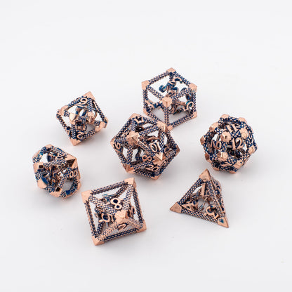 Deep One's Cage | Hollow Metal D&D Dice Set | 7 Piece