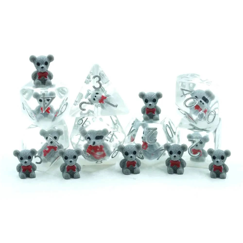 Teddy Bear | Soft Edge Dice | Resin | 7 Piece Set