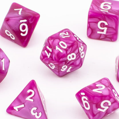 Whispering Wisteria | Tabletop RPG Dice | Acrylic | 7 Piece Set