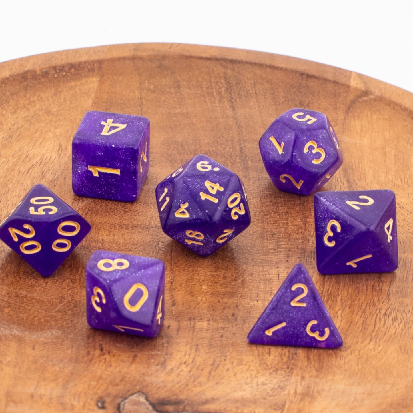 Celestial Twilight | Soft Edge Dice | Acrylic | 7 Piece Set