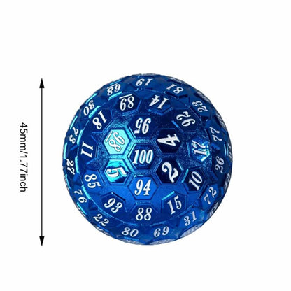 Azure Oracle | Solid Metal Dice | 45MM D100