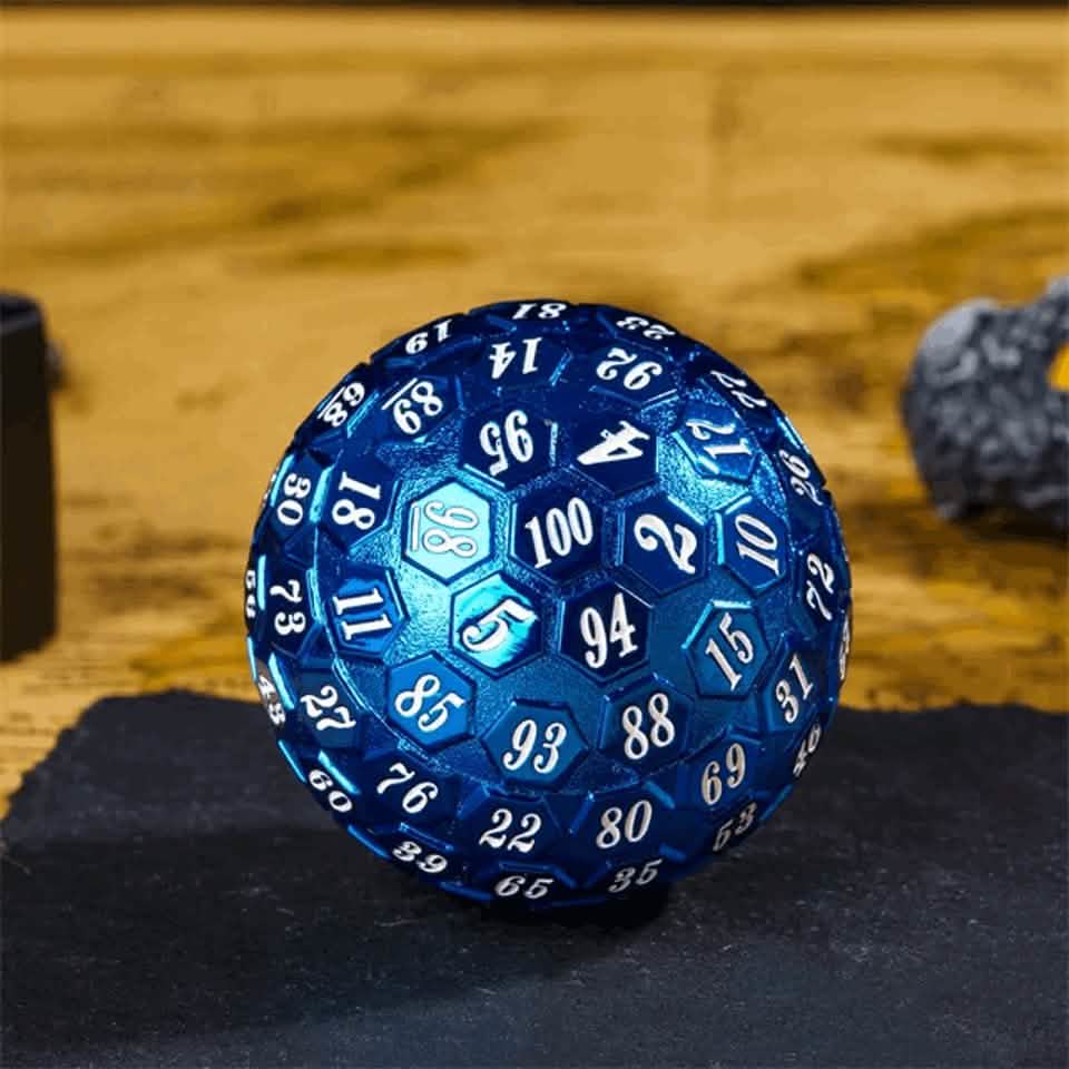 Azure Oracle | Solid Metal Dice | 45MM D100