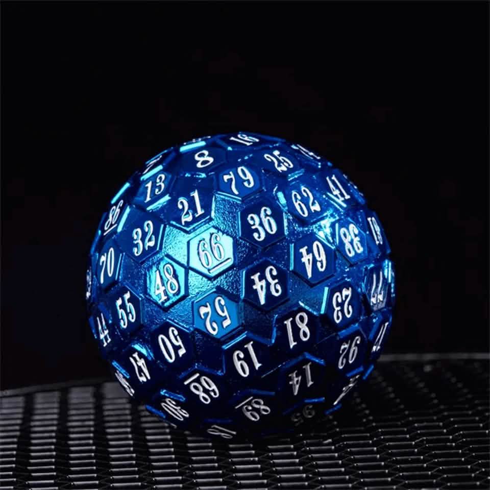 Azure Oracle | Solid Metal Dice | 45MM D100