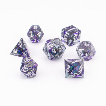 Celestial Orbit | Sharp Edge Dice | Resin | 7 Piece Set