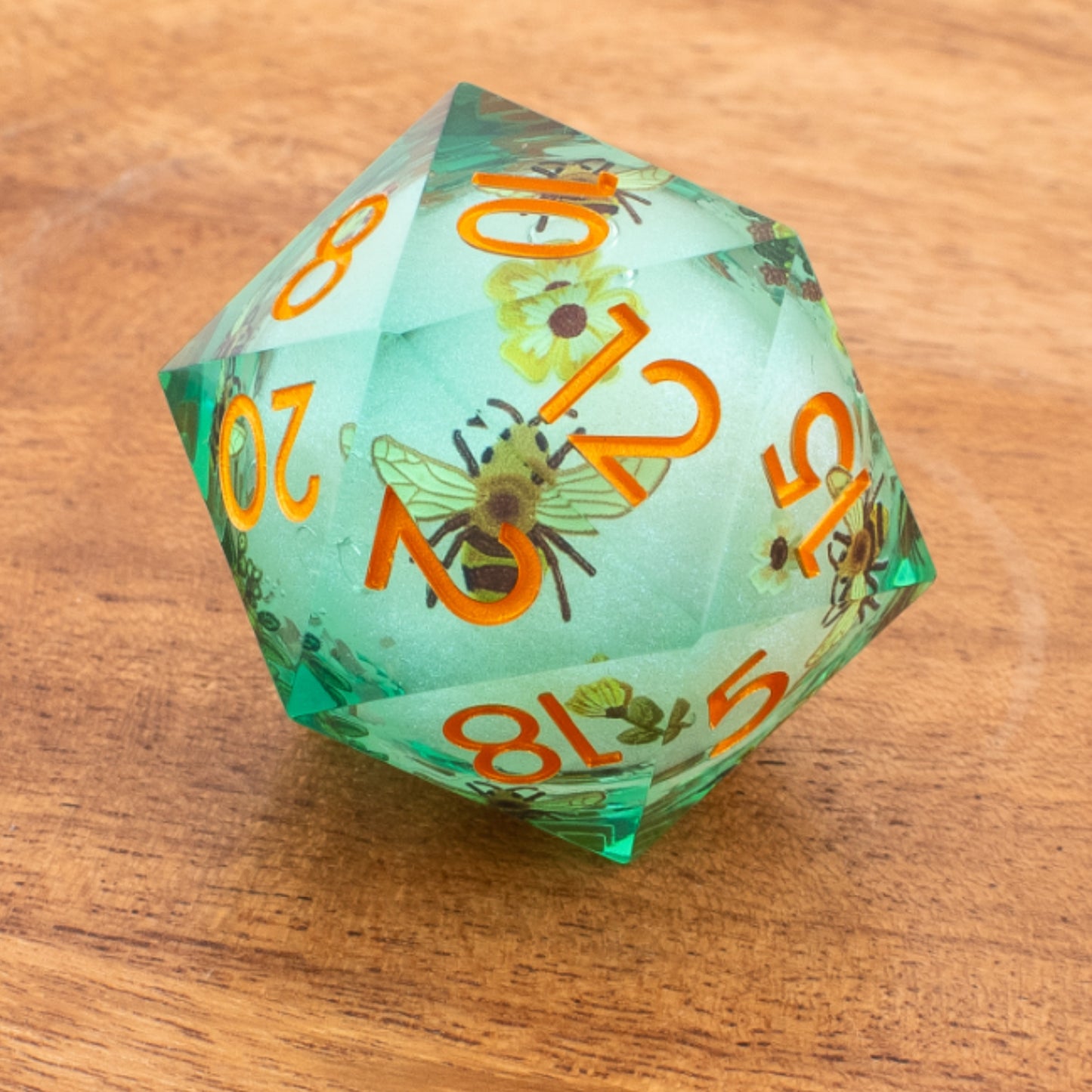 Spring in Play | Oversized Liquid Core D20 | Resin | Single D20
