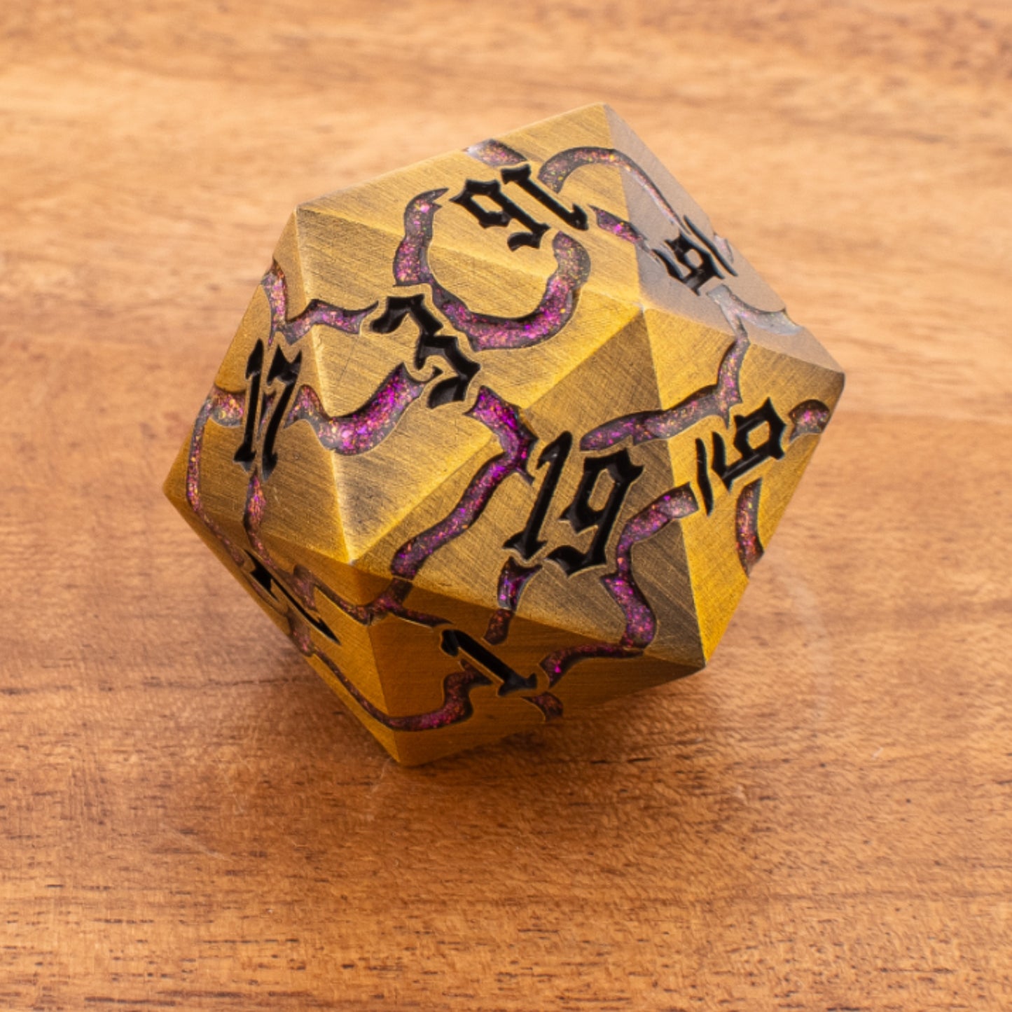Crimson Crucible | Heavy Chonk D20 | Solid Metal | Single D20