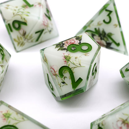 Floral Notes | Art Core Dice| 7 Piece Set
