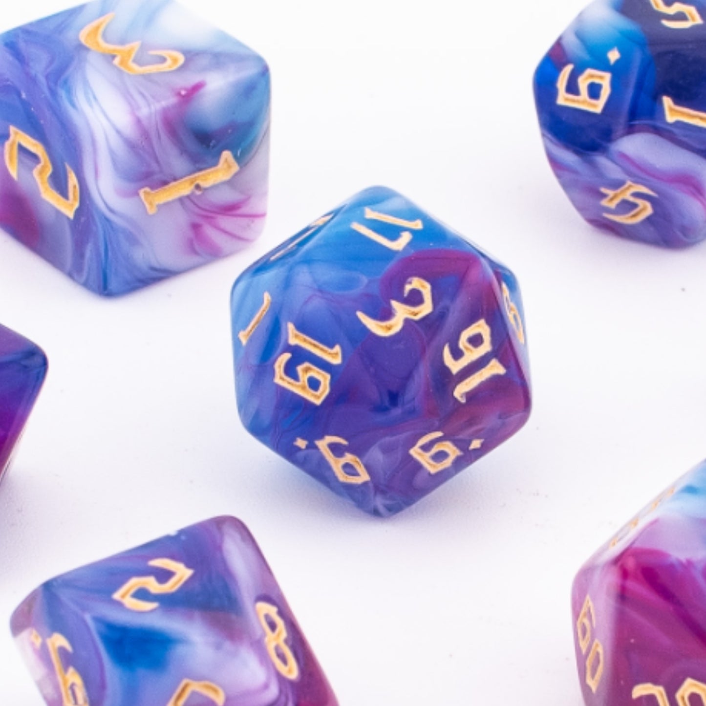 Galaxy Mystic | Acrylic RPG Dice | 7 Piece Set