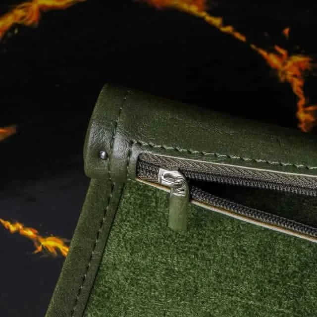 Scroll of Holding (Green) | Vegan Leather Dice Mat