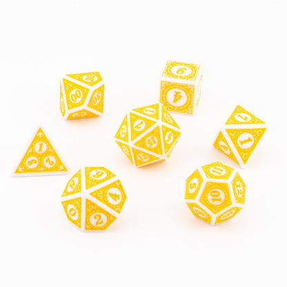 Ivory Horizon | Soft Edge Acrylic Dice | 7 Piece Set