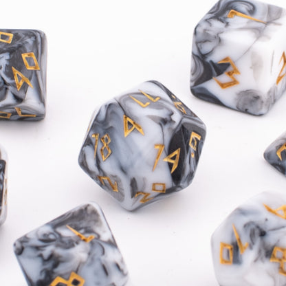 Midnight Omen | Soft Edge Dice | Acrylic | 7 Piece Set