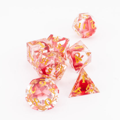 Blood Ritual | Sharp Edge Resin Dice | 7 Piece Set