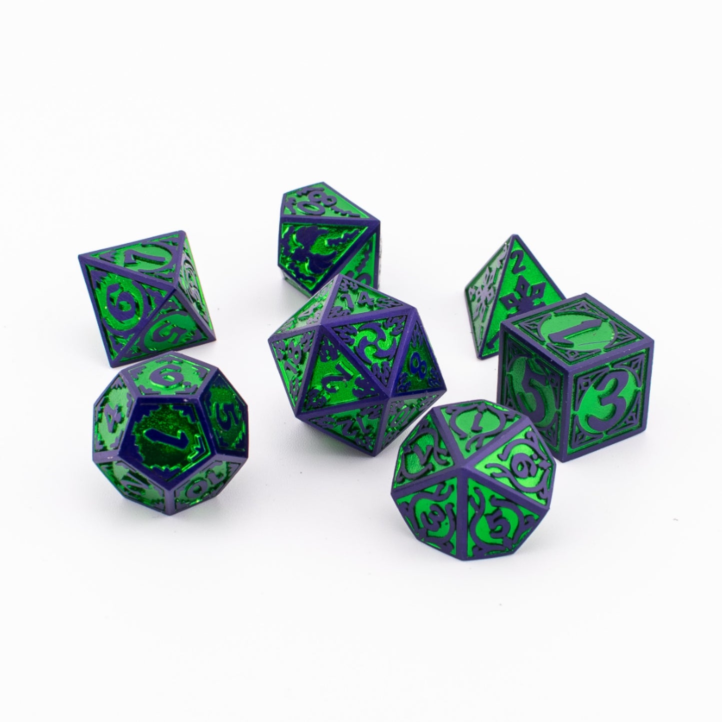 Mystic Elementalist | Solid Metal Dice | 7 Piece Set