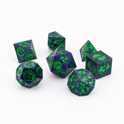 Mystic Elementalist | Solid Metal Dice | 7 Piece Set