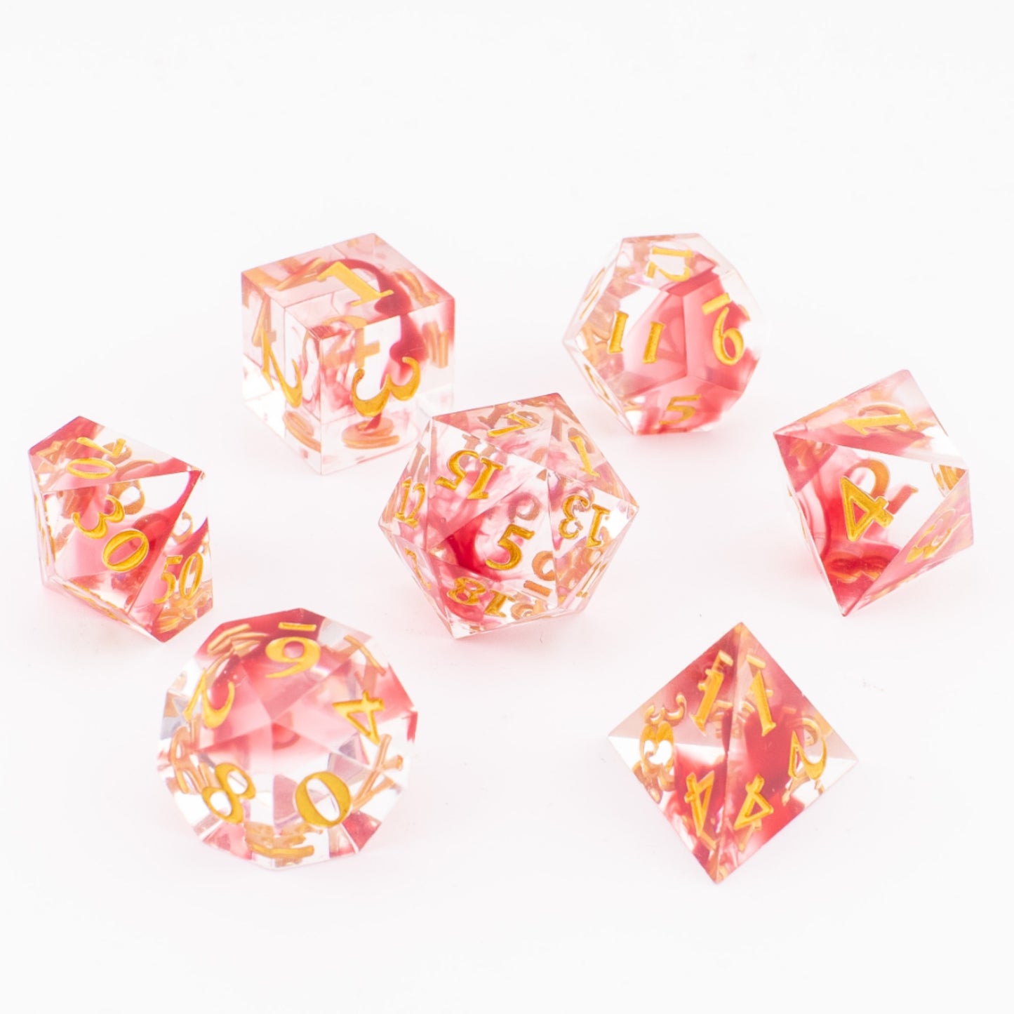 Blood Ritual | Sharp Edge Resin Dice | 7 Piece Set