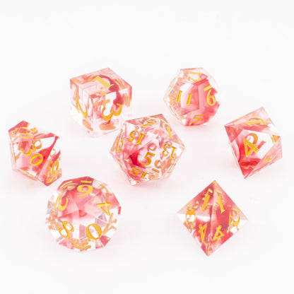 Blood Ritual | Sharp Edge Resin Dice | 7 Piece Set