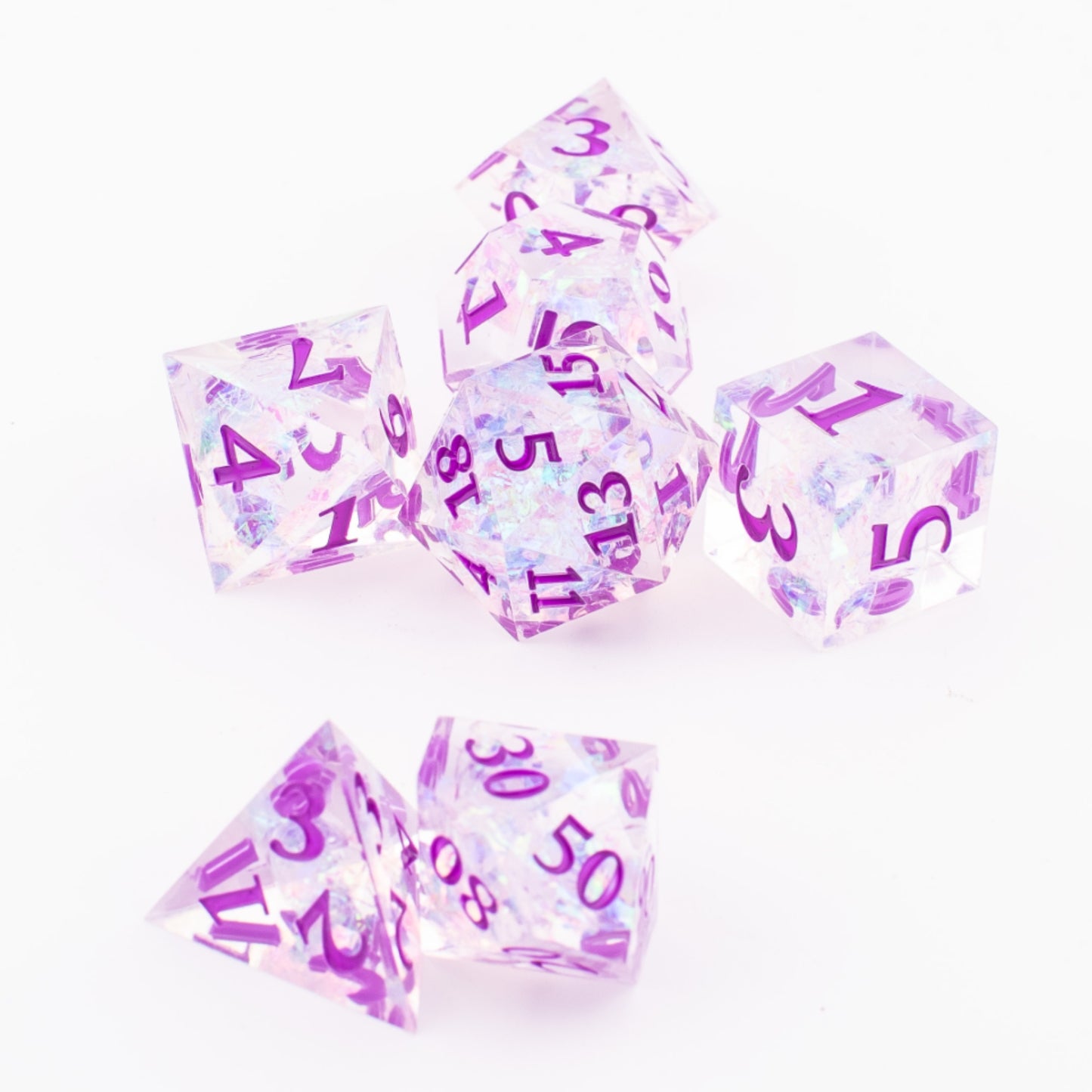 Nebula Voyager | Sharp Edge Resin Dice | 7 Piece Set
