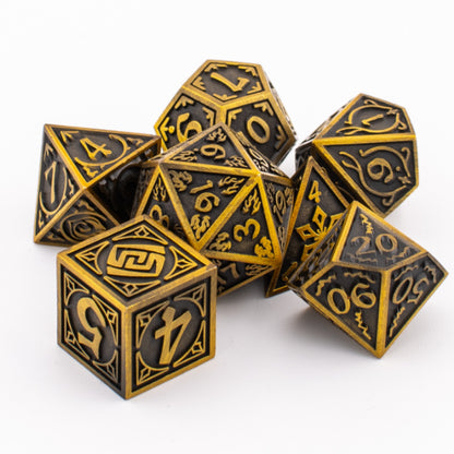 Sovereign Elements | Metal Dice Set | Solid Metal | 7 Piece Set
