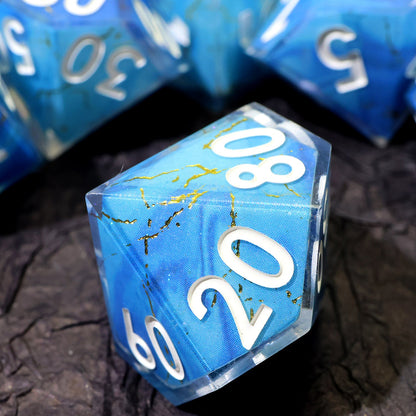 Azure Aegis | Art Core Dice | 7 Piece Set