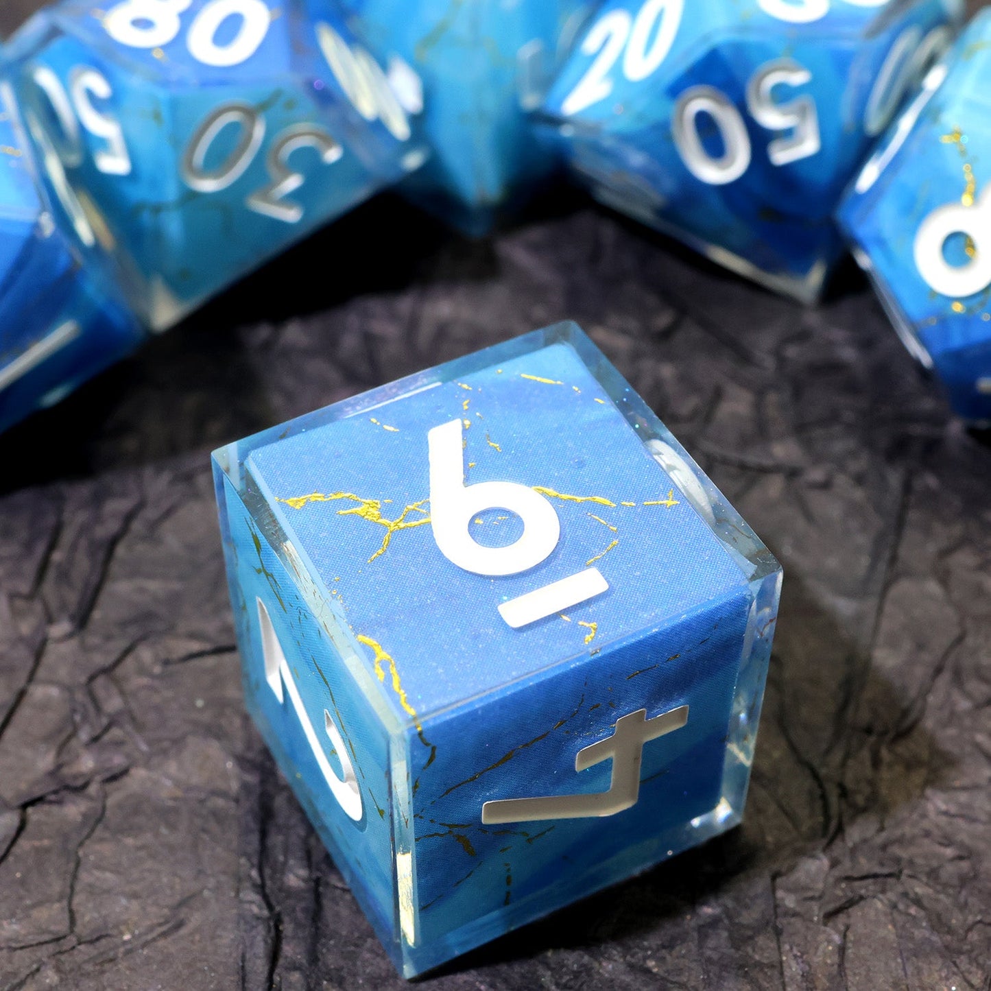 Azure Aegis | Art Core Dice | 7 Piece Set