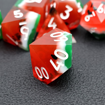 Watermelon Sugar | Sharp Edge Dice | 7 Piece Set