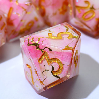 Seraphic Bloom | Art Core Dice | 7 Piece Set