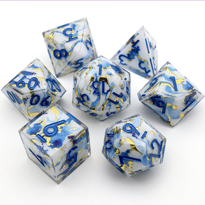 Devine Marble | Art Core Dice | 7 Piece Set
