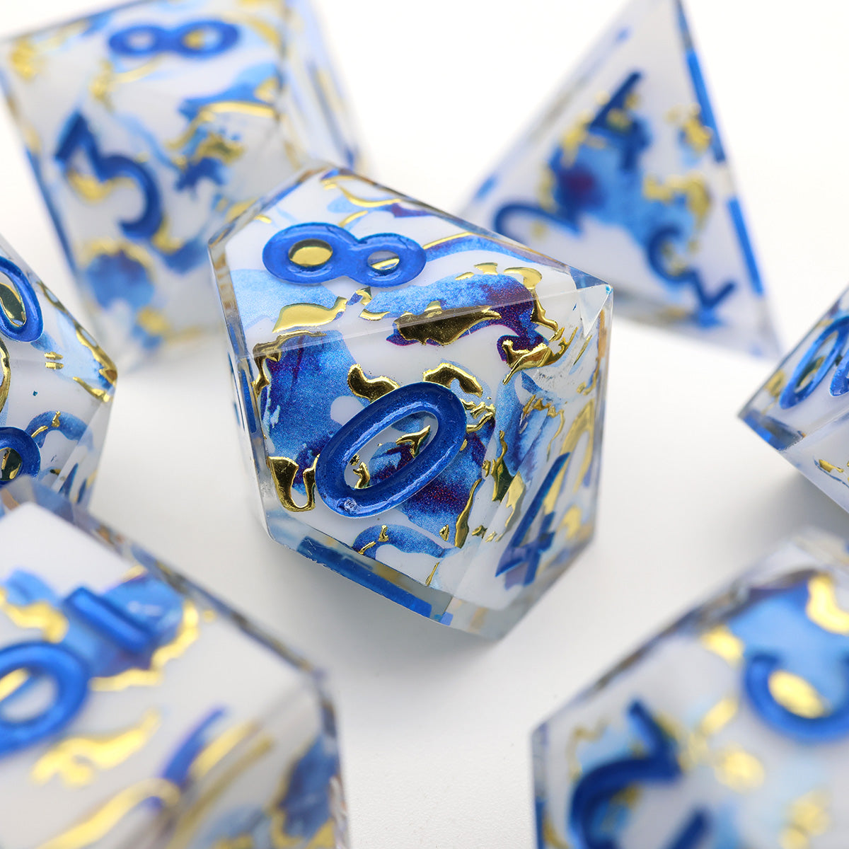 Devine Marble | Art Core Dice | 7 Piece Set