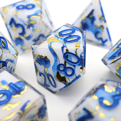 Devine Marble | Art Core Dice | 7 Piece Set