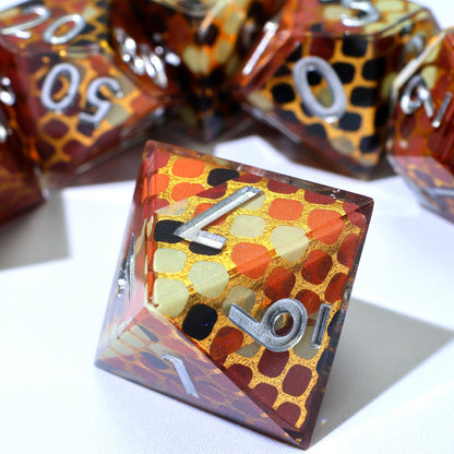 Cindercoil | Art Core Dice | 7 Piece Set