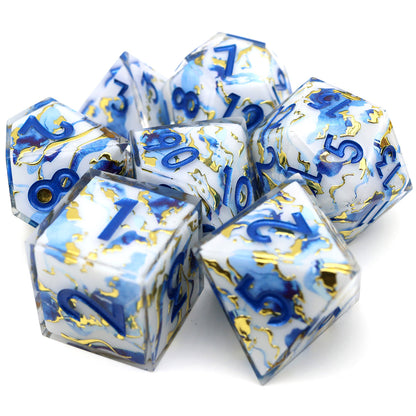 Devine Marble | Art Core Dice | 7 Piece Set