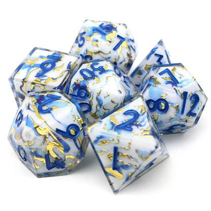 Devine Marble | Art Core Dice | 7 Piece Set