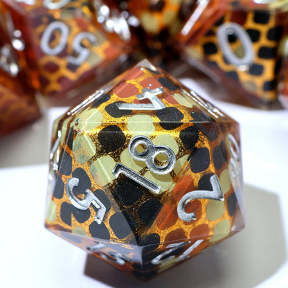 Cindercoil | Art Core Dice | 7 Piece Set