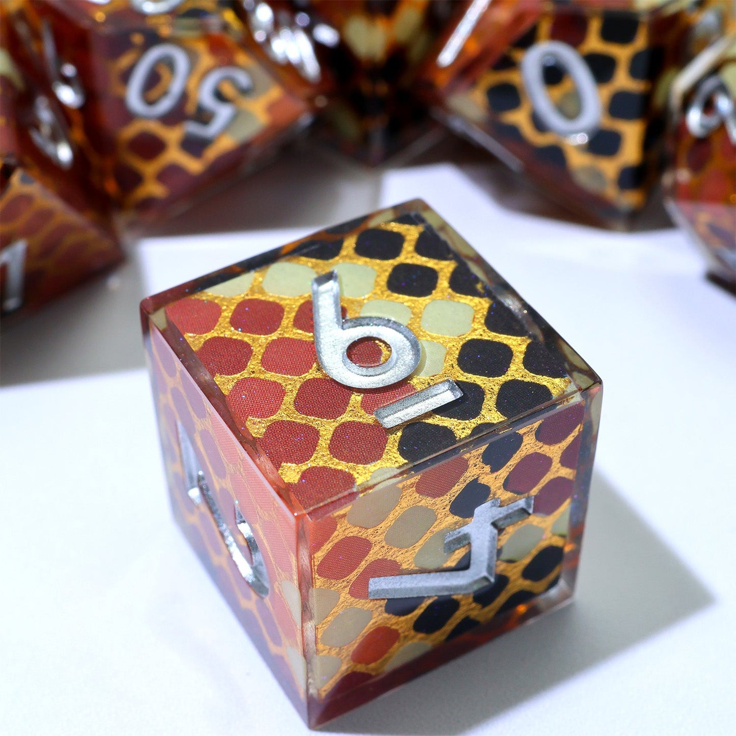 Cindercoil | Art Core Dice | 7 Piece Set