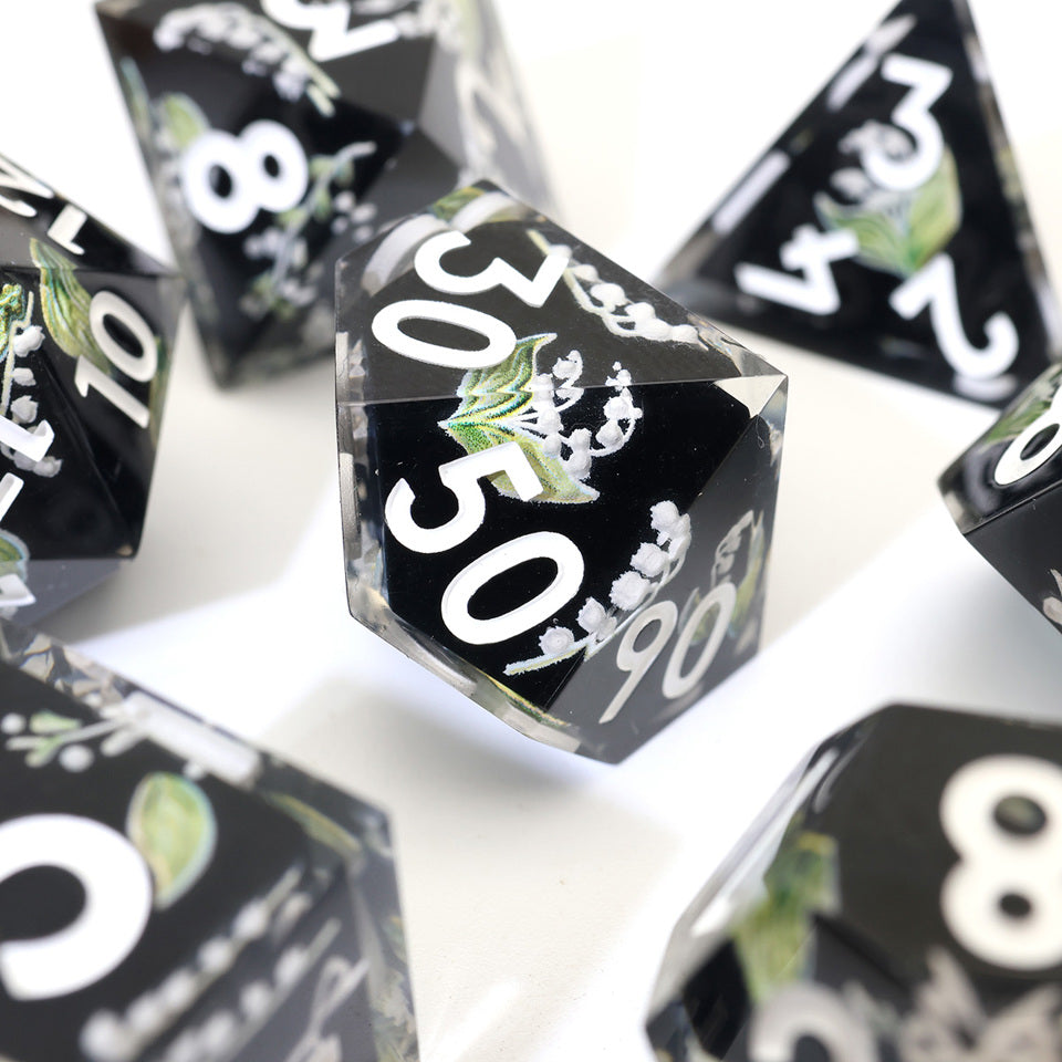 Midnight Moondrop | Art Core Dice| 7 Piece Set
